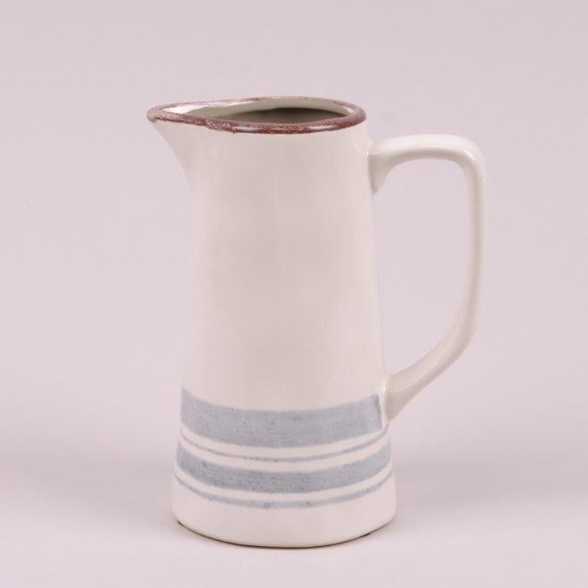 Ваза керамическая Flora Серые полоски (38386)