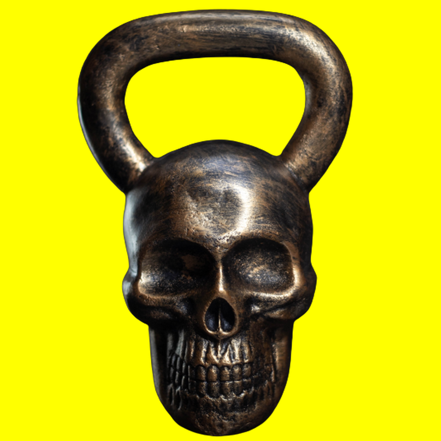 ᐉ Гиря дизайнерская Череп Human skull 18 кг чугунная