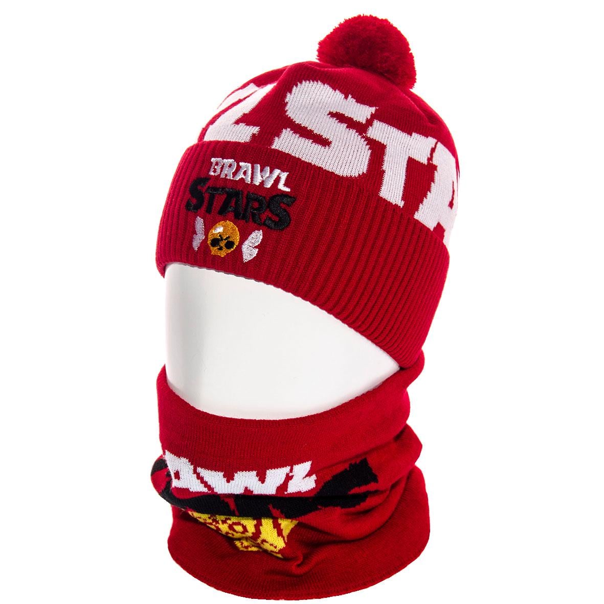 Комплект детский Sofi JAK20094K шапка на флисе с бубоном и снуд р. 52-54 Красный