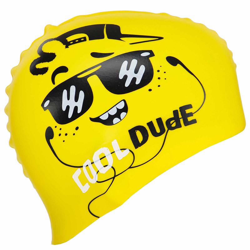 Шапочка для плавання Mad Wave юніорська Junior Dude M057208 Жовтий (60444262) - фото 4 Шапочка для плавання Mad Wave юніорська Junior Dude M057208 Жовтий (60444262) - фото 4