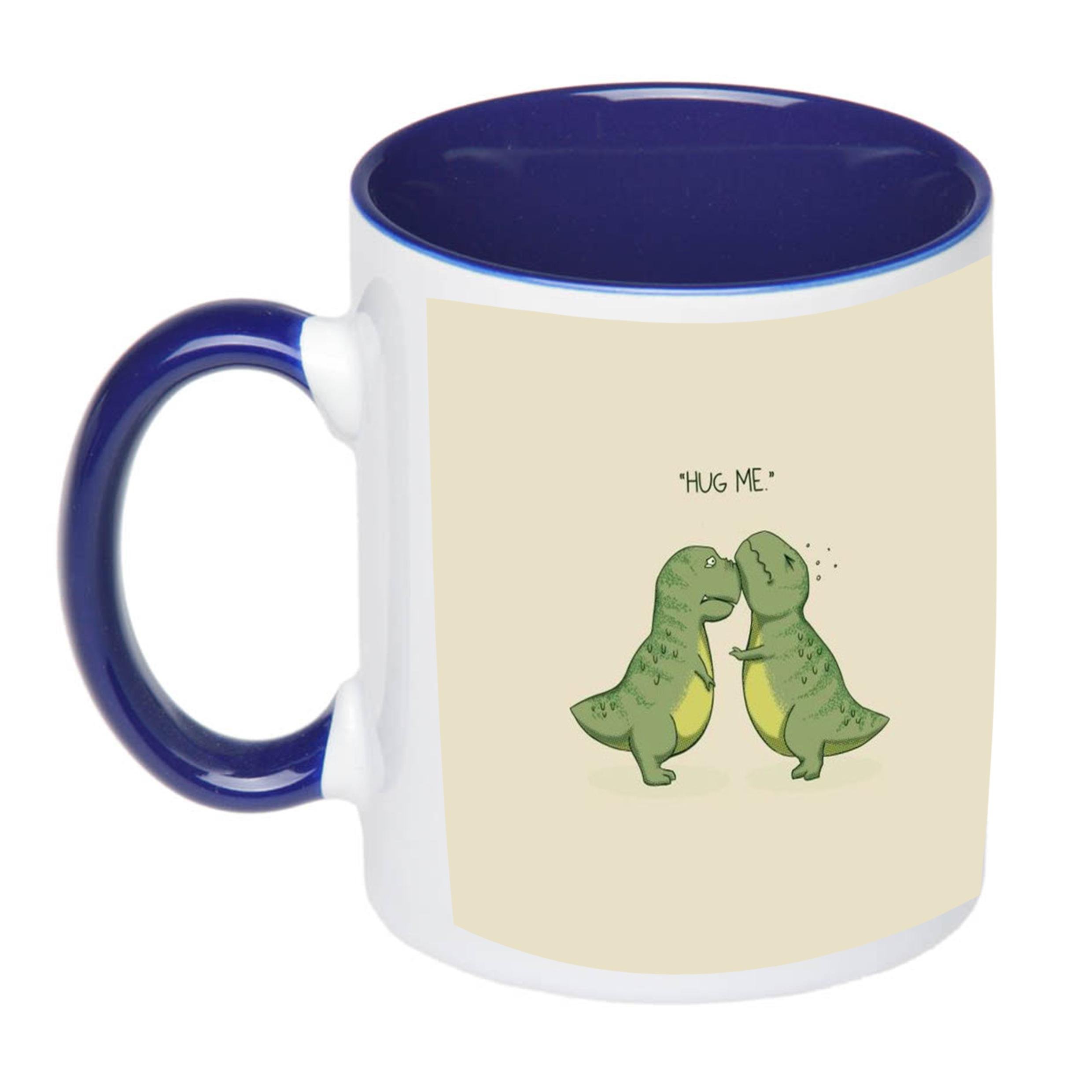 Чашка з принтом Hug me 330 мл Синій (17800) - фото 1 Чашка з принтом Hug me 330 мл Синій (17800) - фото 1