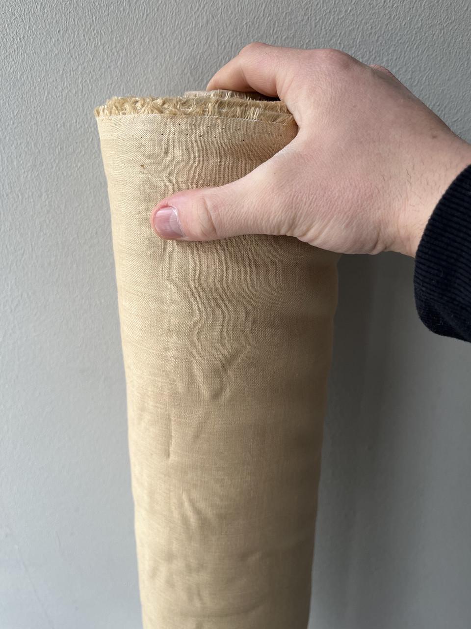 Ткань рубашечно-платьевая LINEN PLUS 100% лен 143 см 883 Нежно-желтый - фото 2 Ткань рубашечно-платьевая LINEN PLUS 100% лен 143 см 883 Нежно-желтый - фото 2