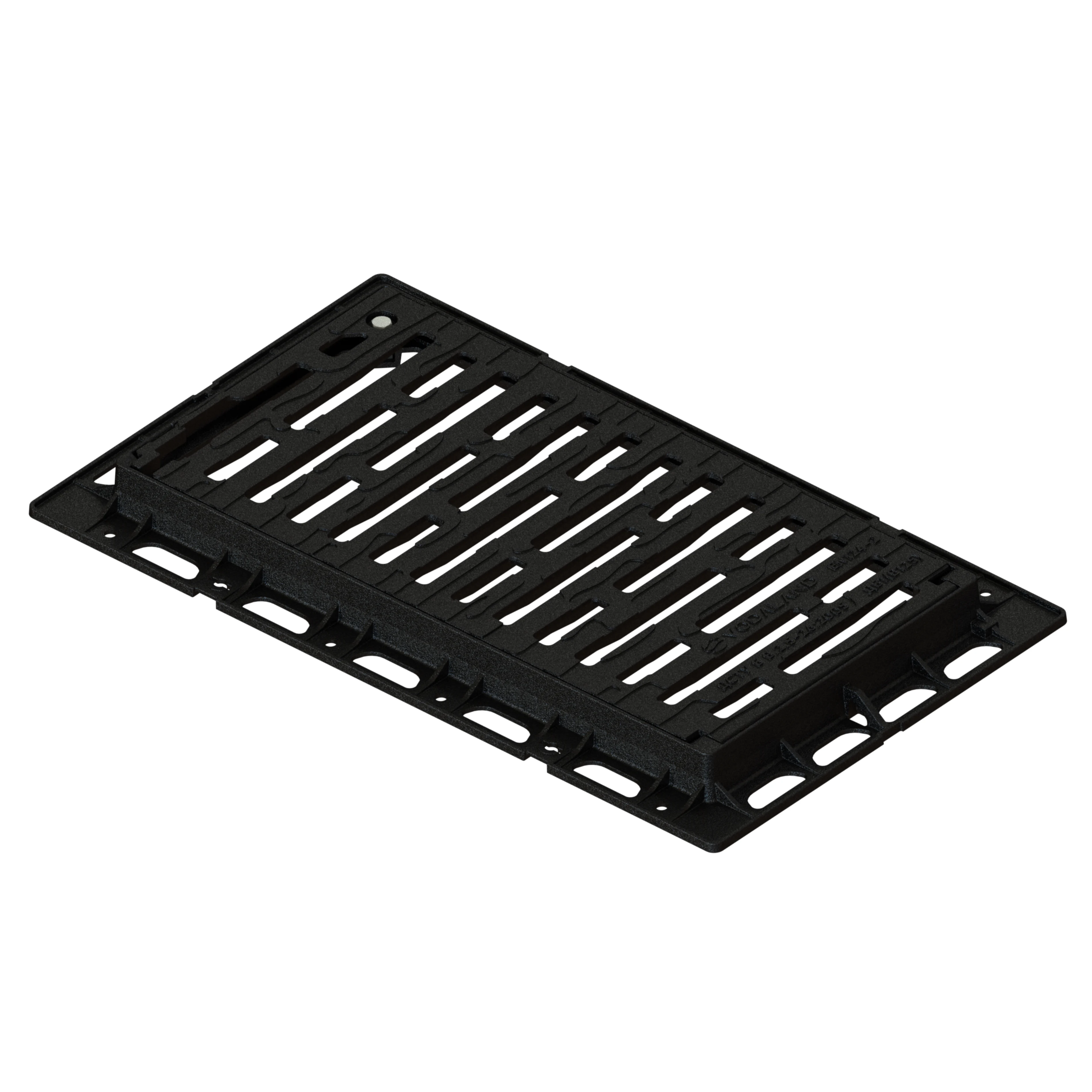 Дождеприемник чугунный Vodaland 540х940 Волна ячеечная прямоугольная с замком класс B125 (35359-344U)