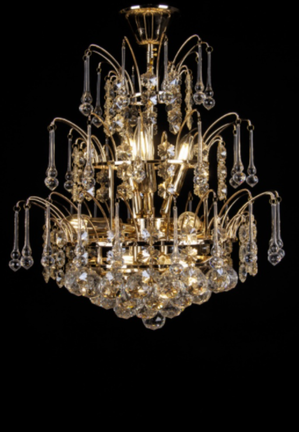 Хрустальная люстра L98071/450х480/8 Золото/Белый (AN000361)