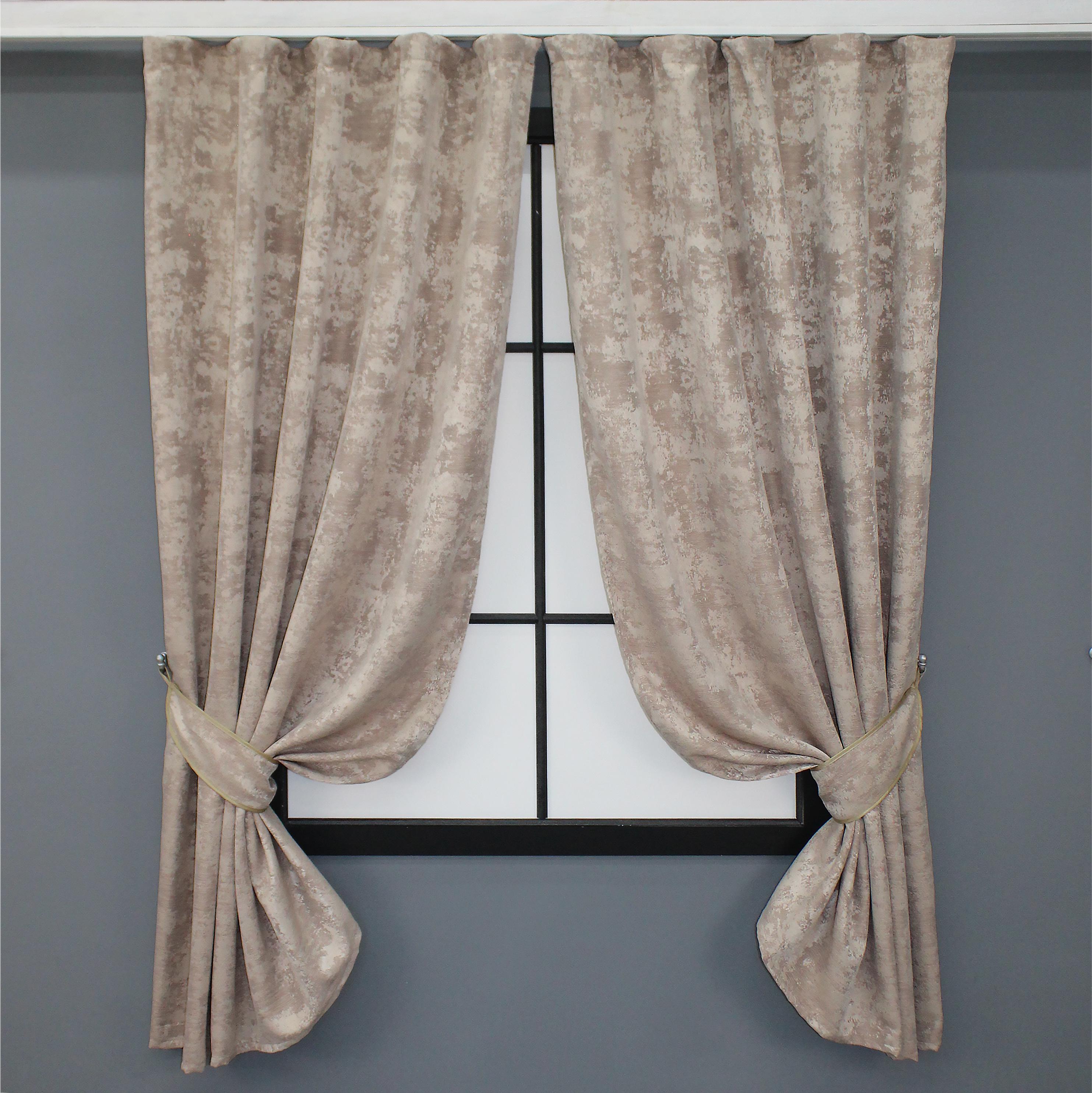 Комплект штор VR-Textil Sultan YL №1290ш жакард 130х170 см 2 шт. Бежево-пудровий (35-0085) - фото 1 Комплект штор VR-Textil Sultan YL №1290ш жакард 130х170 см 2 шт. Бежево-пудровий (35-0085) - фото 1