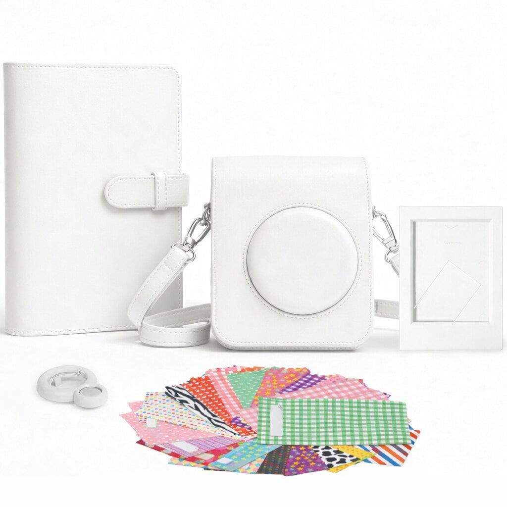 Чехол Fujifilm instax mini 12 и фотоальбом 108/фоторамка/наклейки 20 шт. White (38517621)