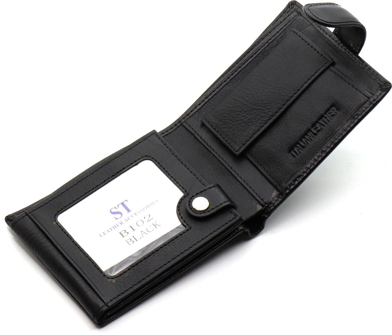 Портмоне мужское St Leather классическое из натуральной кожи Черный (ST102) - фото 7 Портмоне мужское St Leather классическое из натуральной кожи Черный (ST102) - фото 7