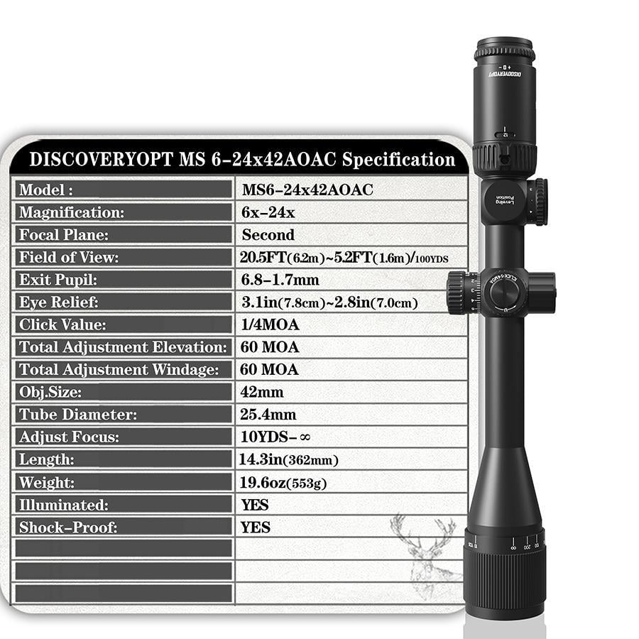 Оптичний приціл Discovery MS 6-24x42 AOAC (MS62442AOAC) - фото 4