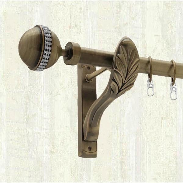 Карниз для штор Orvit Авея однорядний 25 мм ретро 240 см Антик (000-6140)