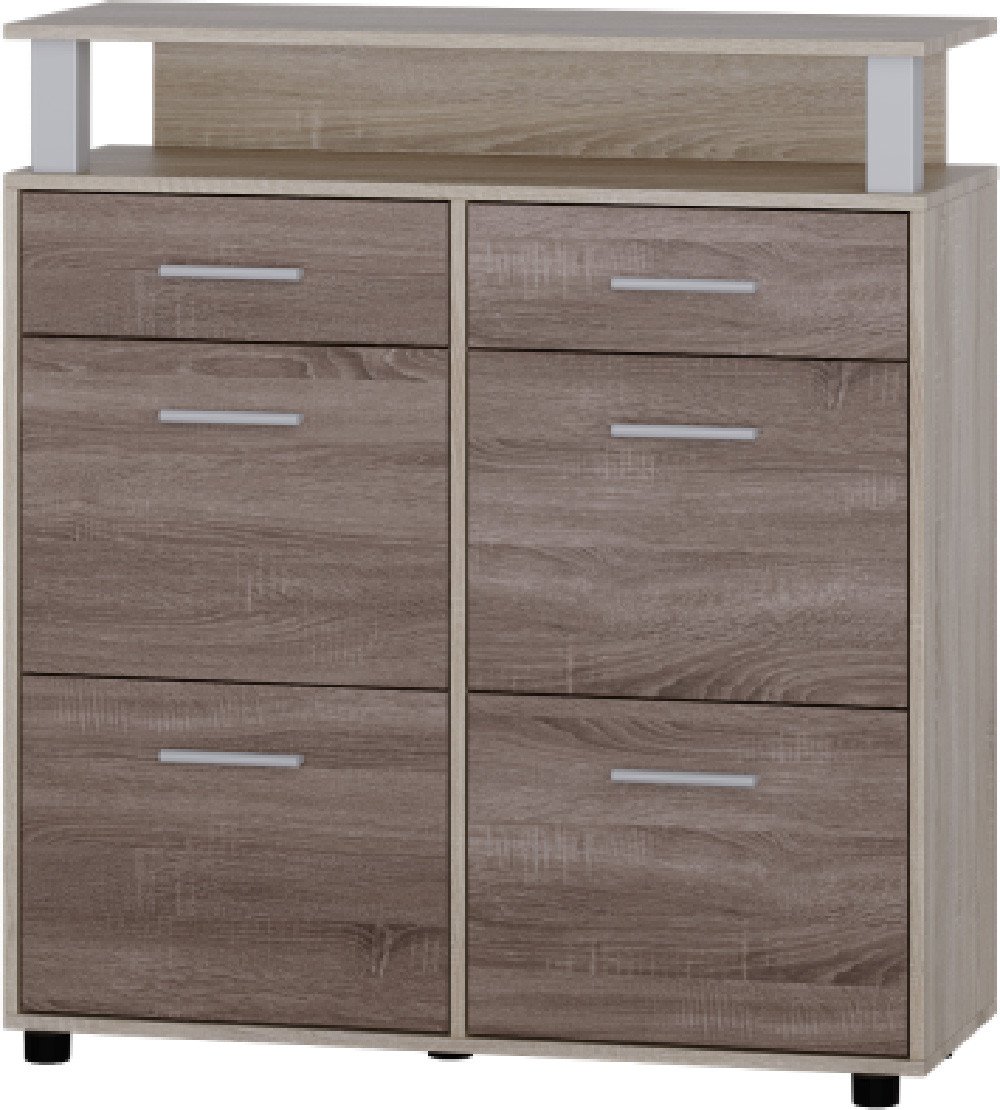 Тумба для обуви Эверест ТО-3 38х50х108 см Дуб сонома/Трюфель