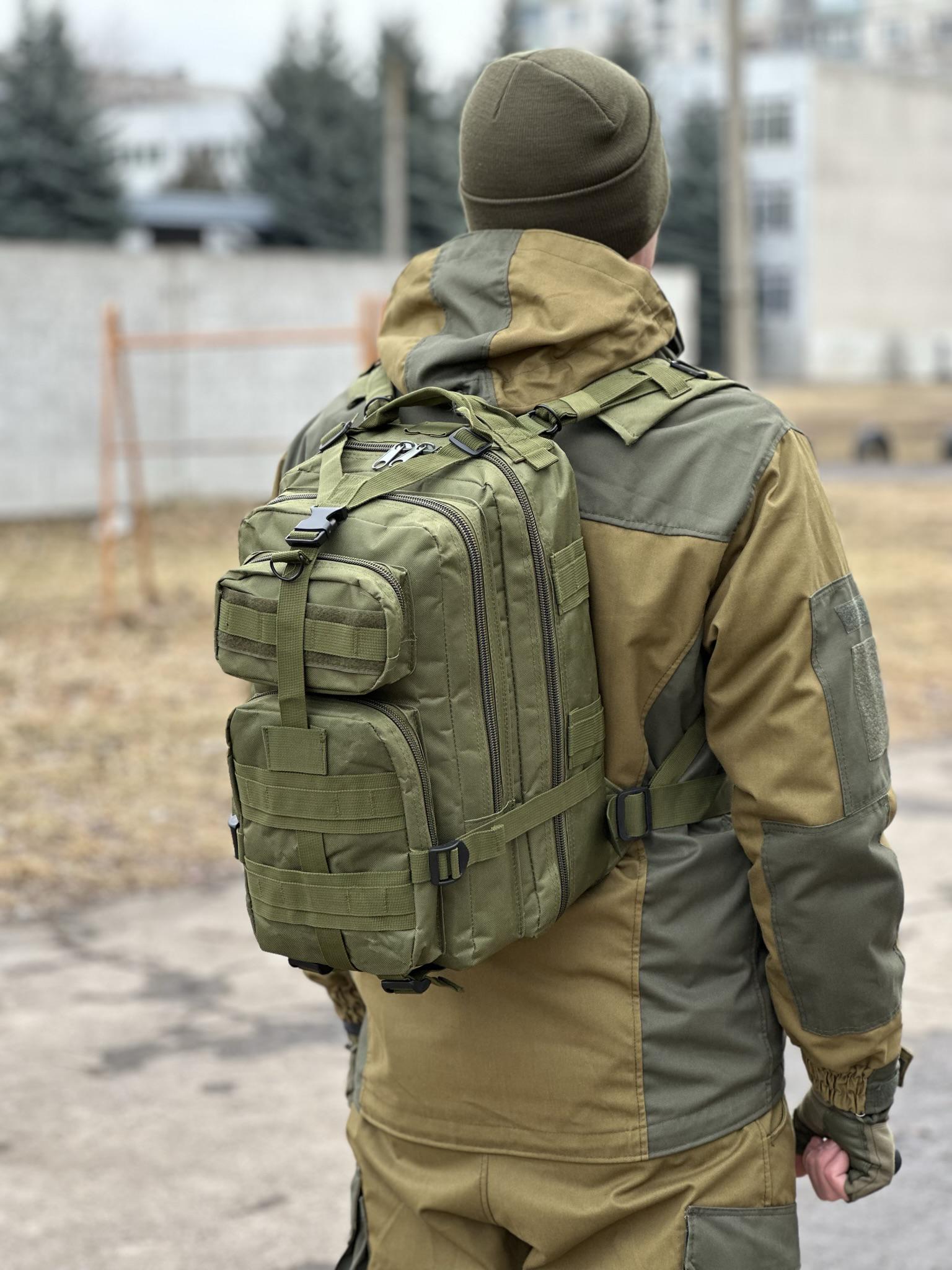 Рюкзак армійський Tactic 25 л Оливковий (ta25-olive) - фото 4 Рюкзак армійський Tactic 25 л Оливковий (ta25-olive) - фото 4