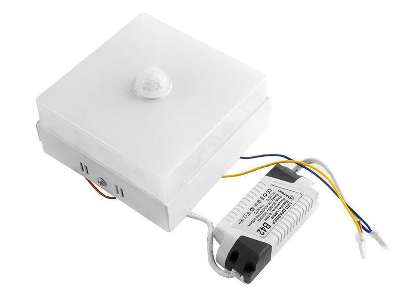 Світильник світлодіодний накладний Lemanso DownLight 12W 220V з сенсором квадрат 4500K (LM528)