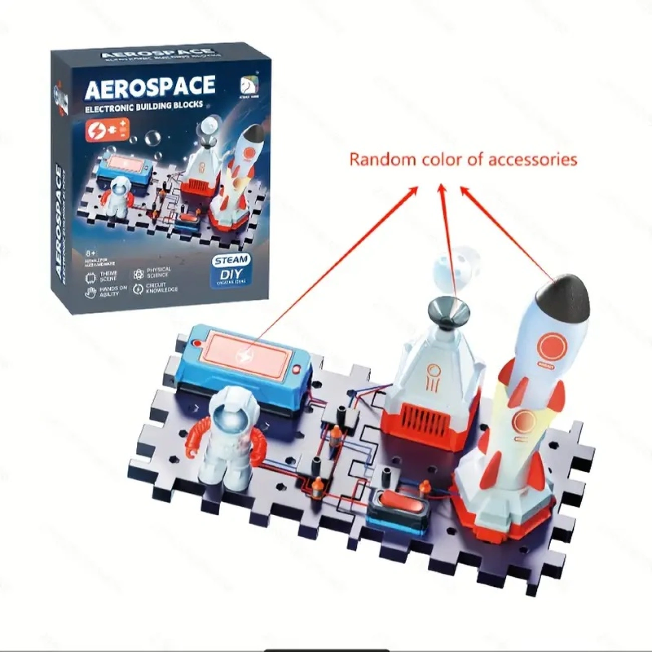 Набор электронный Космическая станция SD809 с пазловым полем/ракеткой и фигуркой астронавта (29046104) - фото 8 Набор электронный Космическая станция SD809 с пазловым полем/ракеткой и фигуркой астронавта (29046104) - фото 8