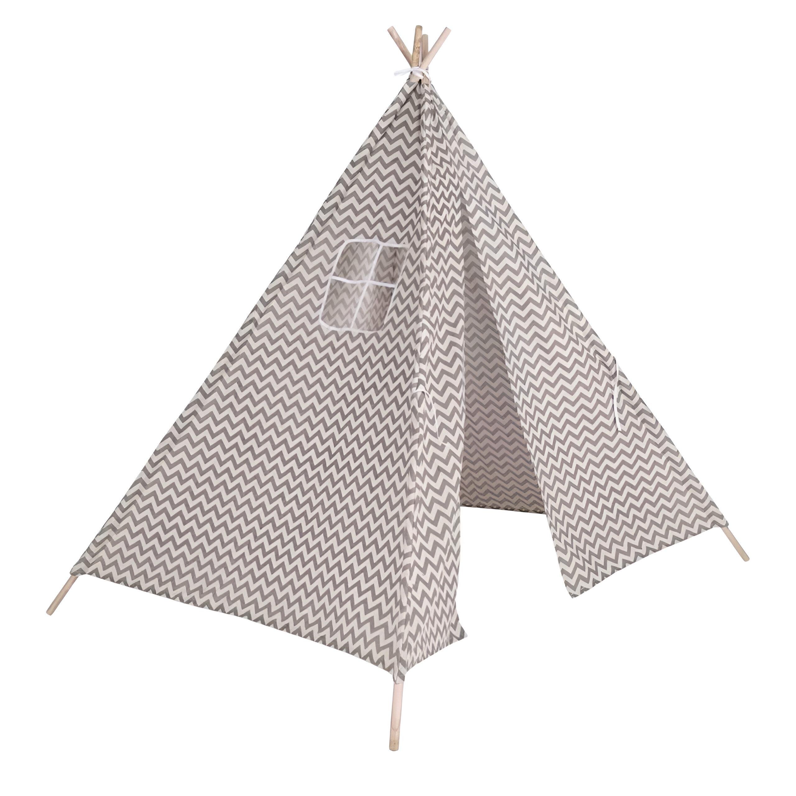 Детская палатка-вигвам K 2113 150х120х135 см Серо-белый - фото 2 Детская палатка-вигвам K 2113 150х120х135 см Серо-белый - фото 2