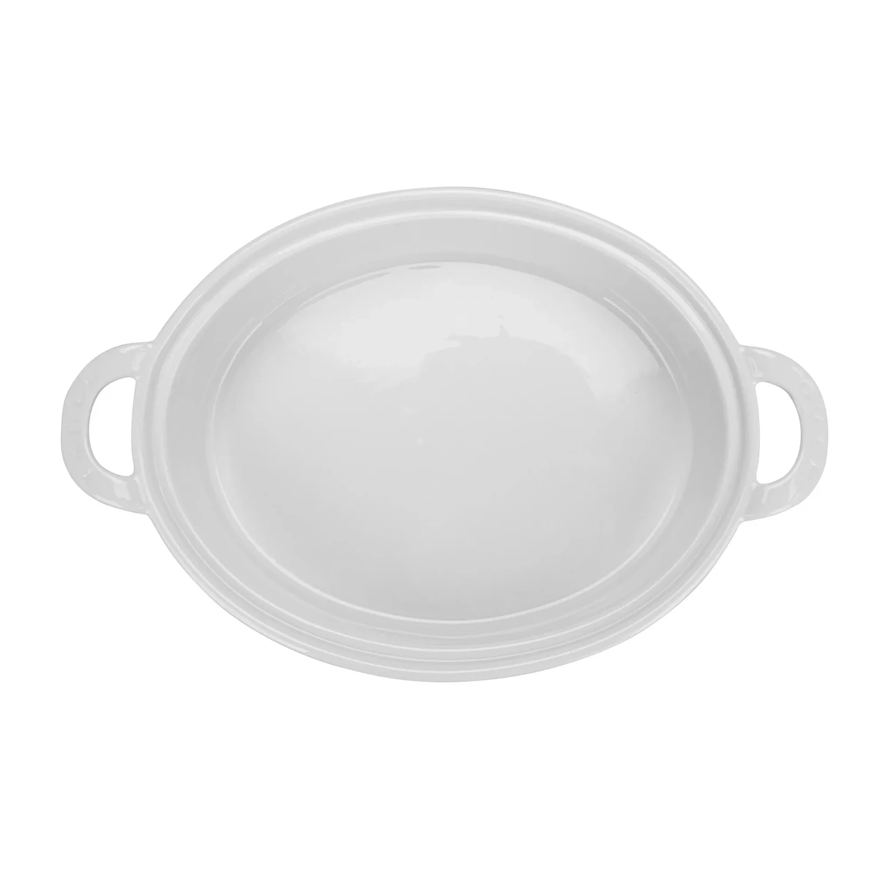 Форма овальная для запекания Fissman Horeca 26,5x 22,5x6 см 1600 мл со стеклянной крышкой из фарфора (14158) - фото 5