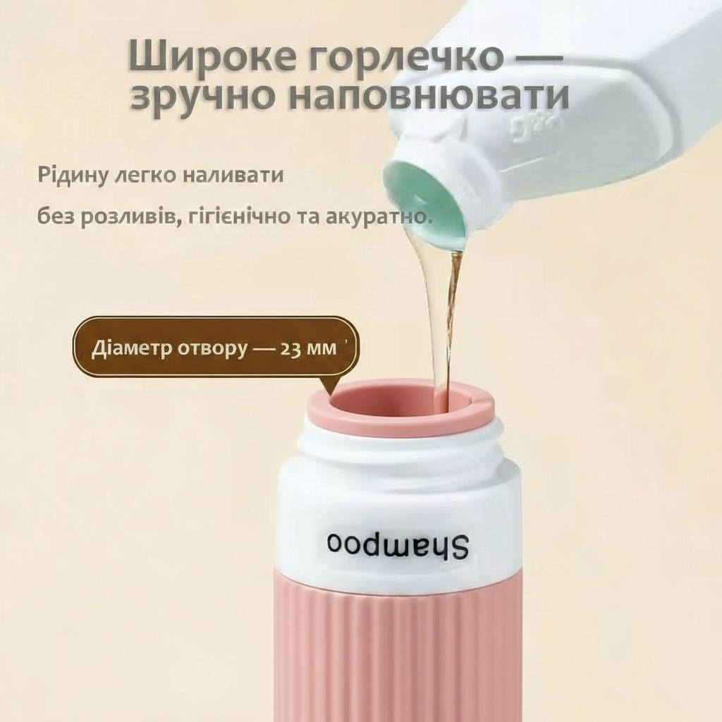 Набор дорожных баночек для путешествий силиконовые 6 шт. 30 и 90 мл в косметичке Фиолетовый (113_5_0_2С) - фото 4