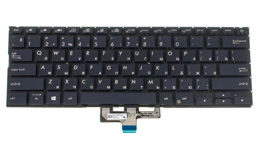 Клавиатура для ноутбука Asus UX433 series rus без фрейма/подсветки клавиш Black (167515)