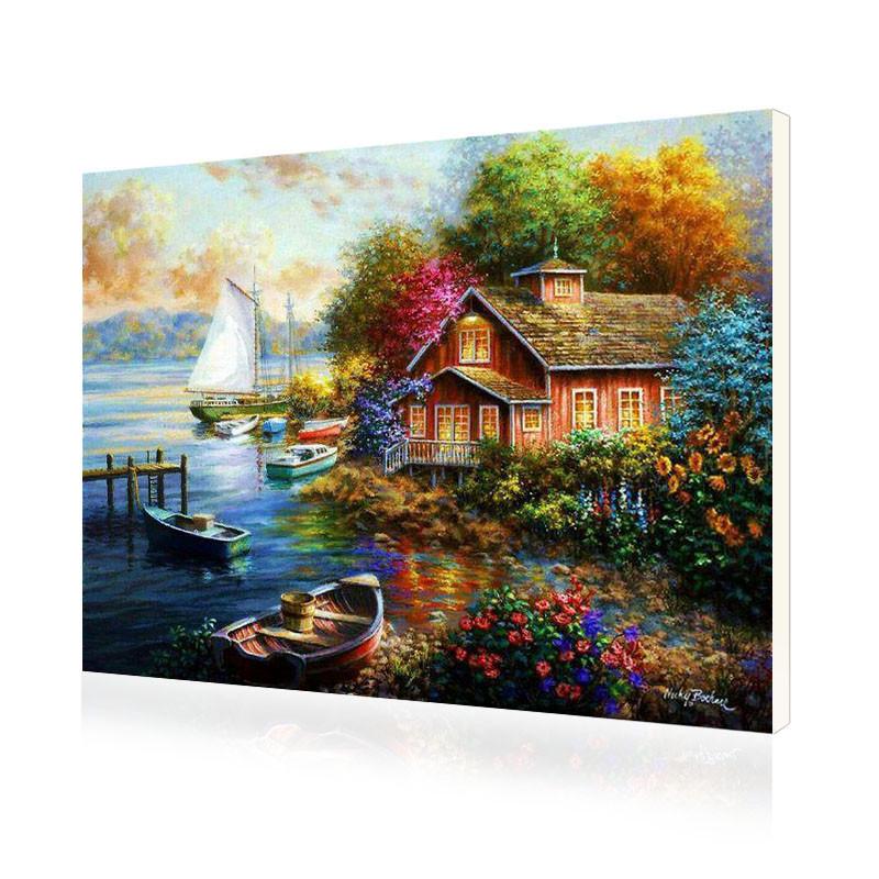 Картина по номерам Lesko RSB-8184 "Дом у моря"