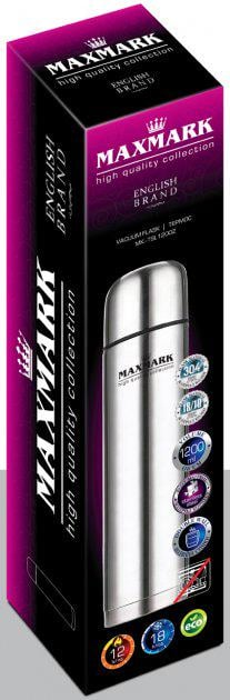 Термос Maxmark MK-TSL1200Z нержавіюча сталь 1200 мл Срібний - фото 2 Термос Maxmark MK-TSL1200Z нержавіюча сталь 1200 мл Срібний - фото 2