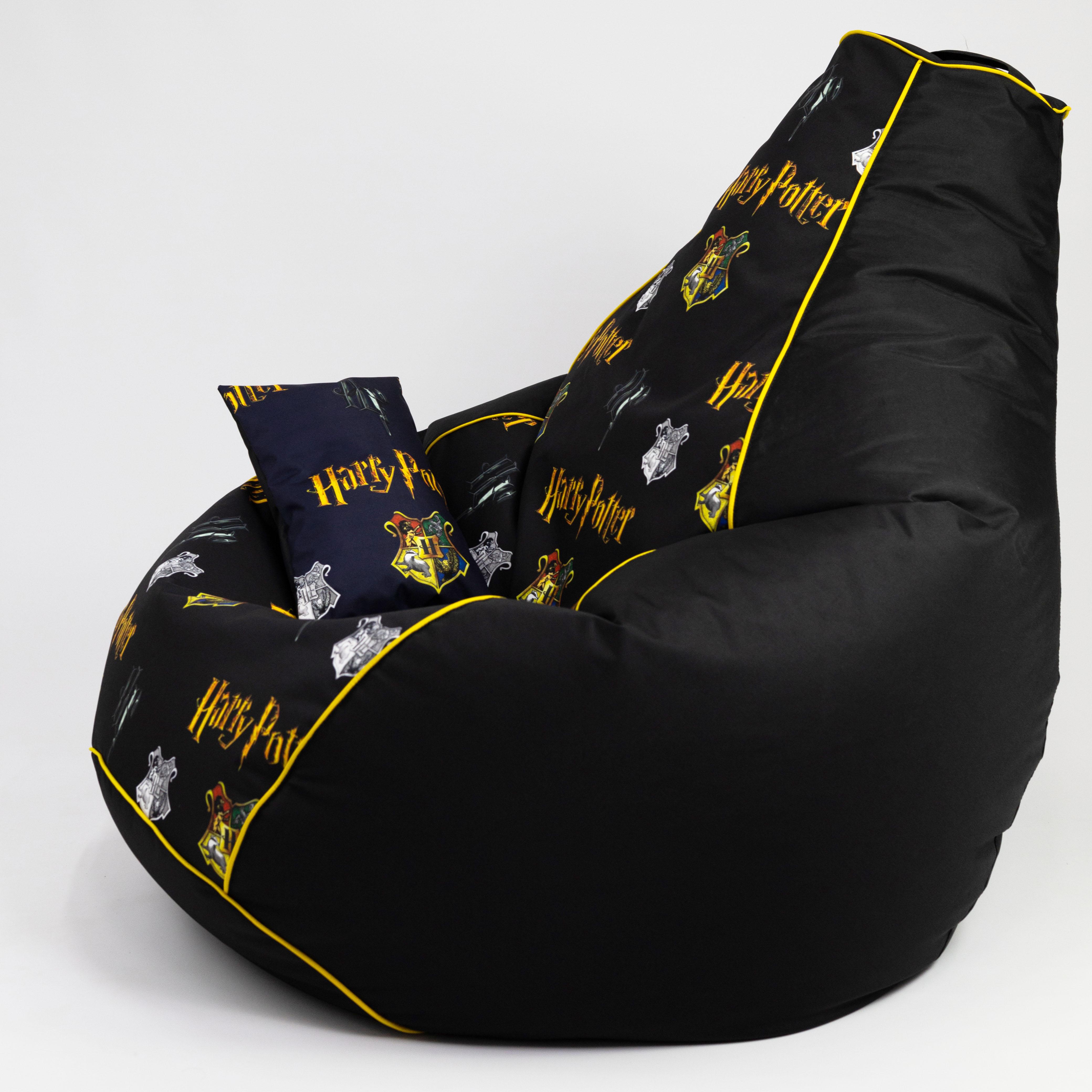 Бескаркасное кресло-мешок и подушечка Flex Oksford Harry Potter с кантиком ХXL 140х100 см (100033) - фото 4