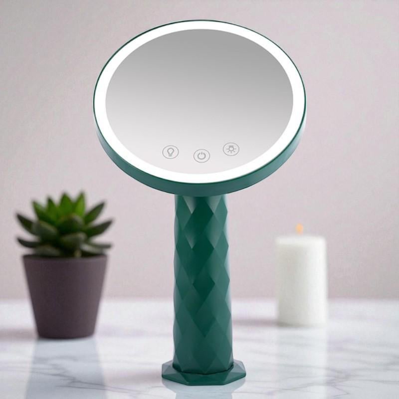 Зеркало-ночник с подсветкой LED TVT-09 круглое Зеленый