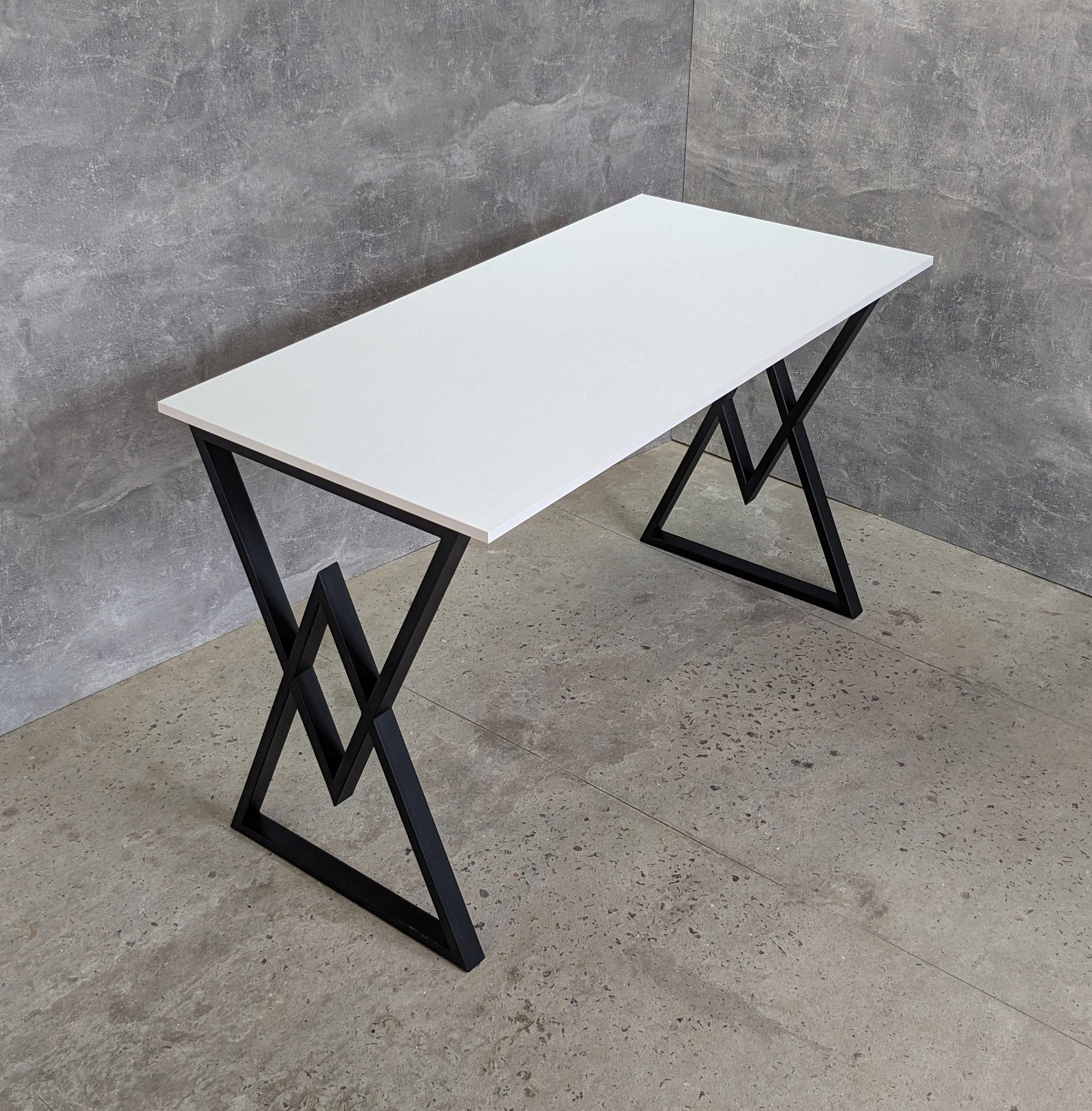 Стіл письмовий у стилі Лофт М14 1200x600x16 мм/40x20 мм Білий (28949917)