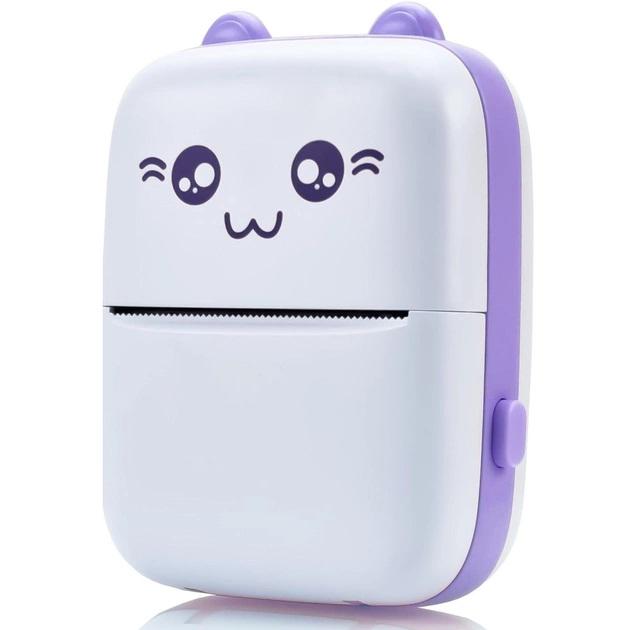 Принтер детский портативный Mini printer с термопечатью Фиолетовый (989141e9)