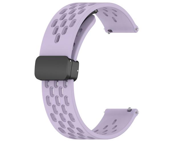 Ремешок Silicone Net для Samsung Galaxy Watch 7 с магнитной застежкой 20 мм Фиолетовый