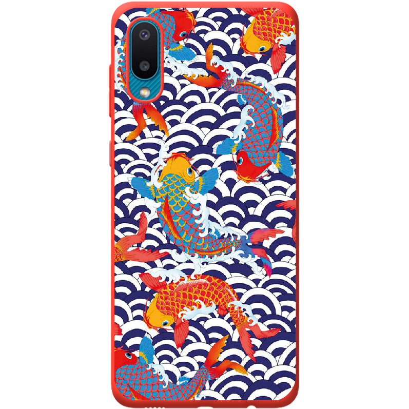 Чехол BoxFace Samsung A022 Galaxy A02 Koi Fish Красный силикон (42004-up2477-42499) - фото 1