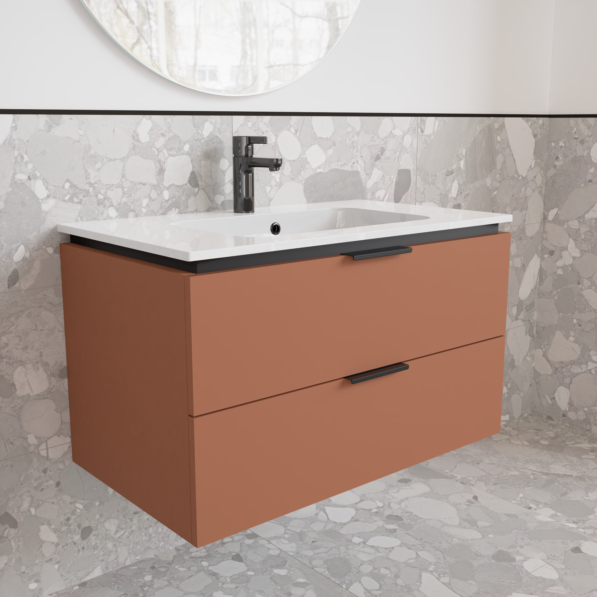 Тумба підвісна з раковиною MVK Vostok Icon 70 В2 700х450х530 мм Сахара (p270skh) - фото 2 Тумба підвісна з раковиною MVK Vostok Icon 70 В2 700х450х530 мм Сахара (p270skh) - фото 2