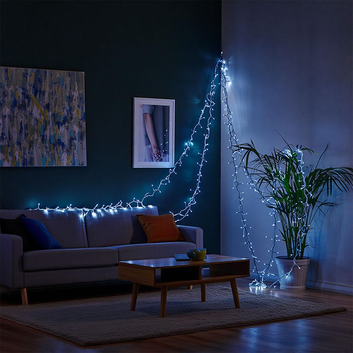 Гирлянда нитка уличная новогодняя с солнечной батареей и пультом 100 м 1000 LED диодов черный провод Белый свет (SB1000L100MBW) - фото 9 Гирлянда нитка уличная новогодняя с солнечной батареей и пультом 100 м 1000 LED диодов черный провод Белый свет (SB1000L100MBW) - фото 9