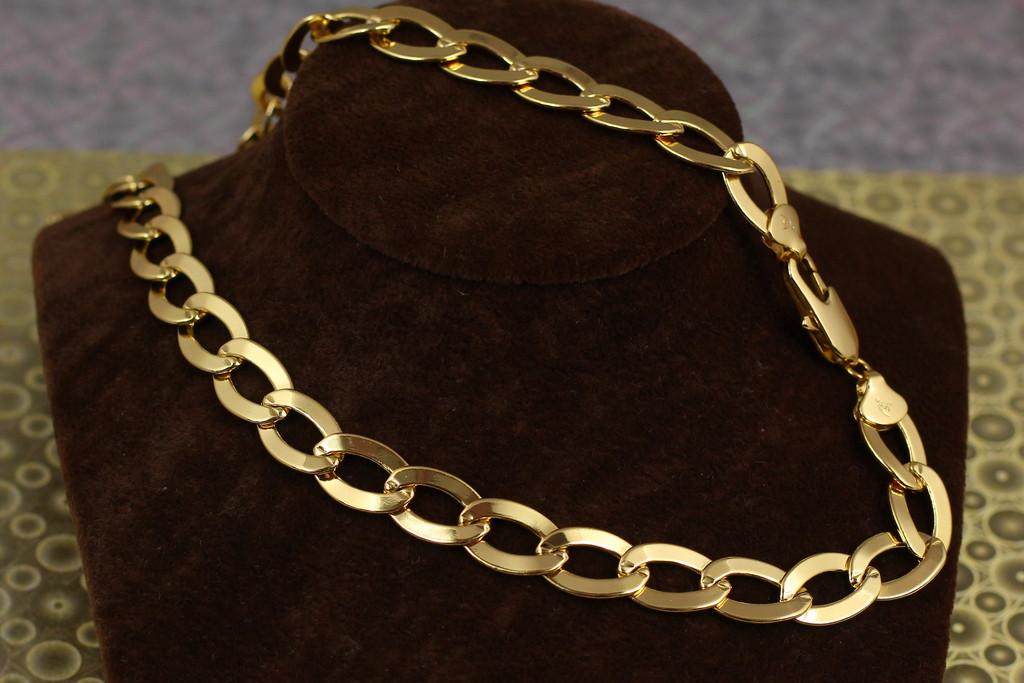 Цепь Xuping Jewelry овальная/панцирная 60 см х 10 мм Лимонный