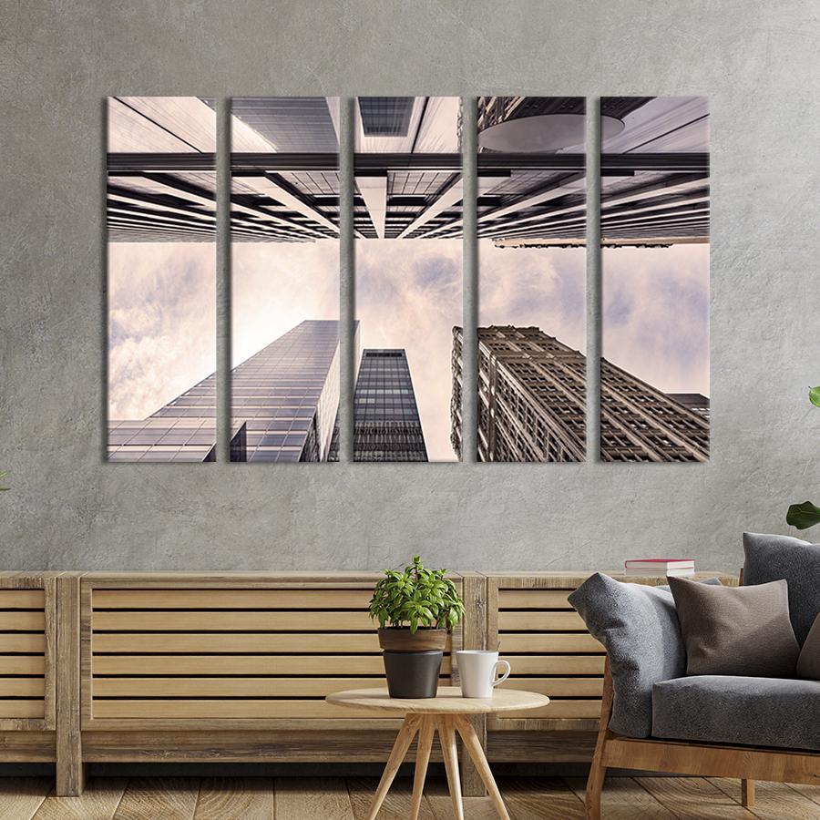 Модульная картина из 5 частей Нью-Йорскские небоскрёбы 87x50 см (397-51)