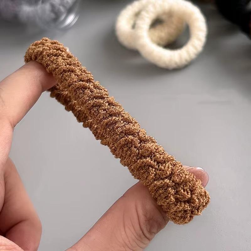 Набір жіночих гумок для волосся хвостів пучків м'які еластичні спандекс товсті однотонні 6 шт. Різнокольоровий - фото 3 Набір жіночих гумок для волосся хвостів пучків м'які еластичні спандекс товсті однотонні 6 шт. Різнокольоровий - фото 3