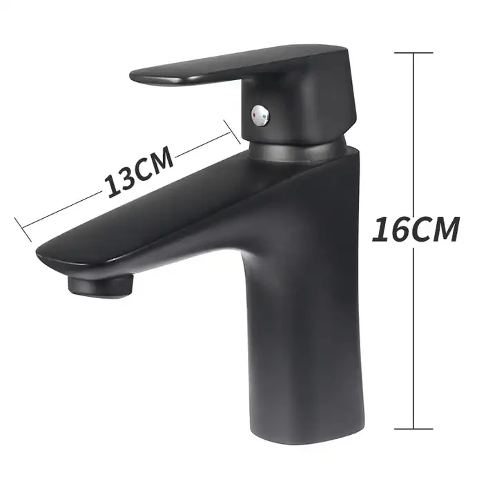 Змішувач для умивальника одноважільний Чорний матовий (482019332) - фото 3 Змішувач для умивальника одноважільний Чорний матовий (482019332) - фото 3