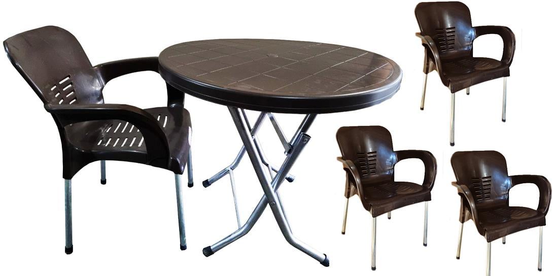 Комплект мебели стул Венус 4 шт. со столом складным Бари (26248737)