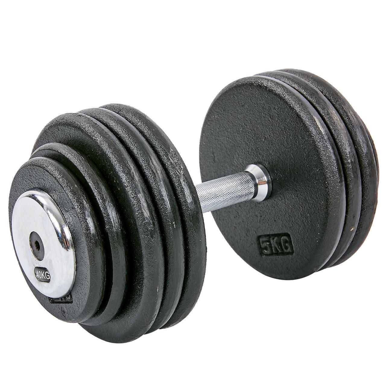 Гантель цельная Record TA-7231-40 стальная окрашенная 40 кг (2532855075) - фото 1 Гантель цельная Record TA-7231-40 стальная окрашенная 40 кг (2532855075) - фото 1