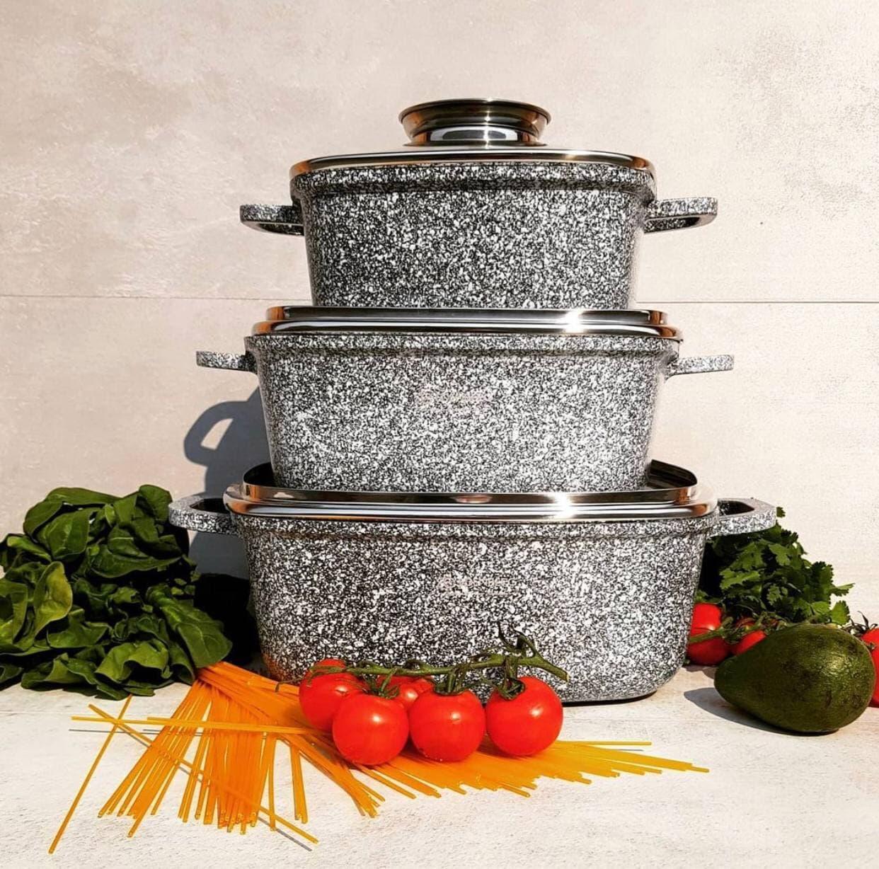 Набір казанів Edenberg з гранітним покриттям 6 пр. (EB-8030)