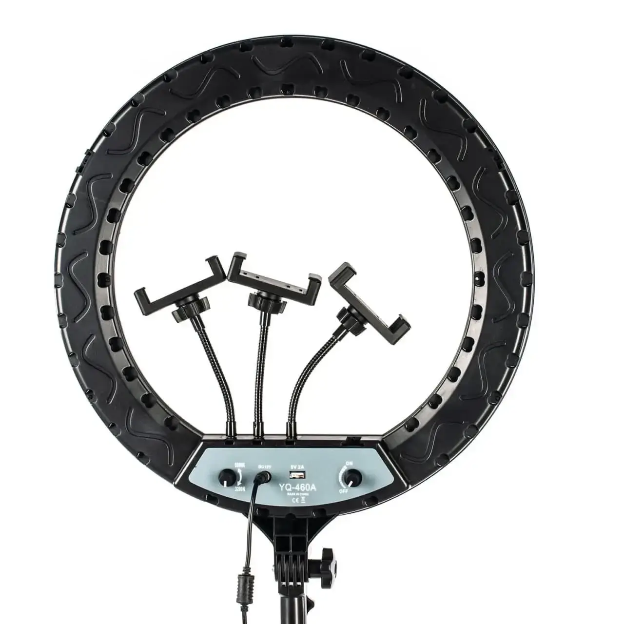 Кольцевая лампа с 3 держателями 46 см (YQ-460A)