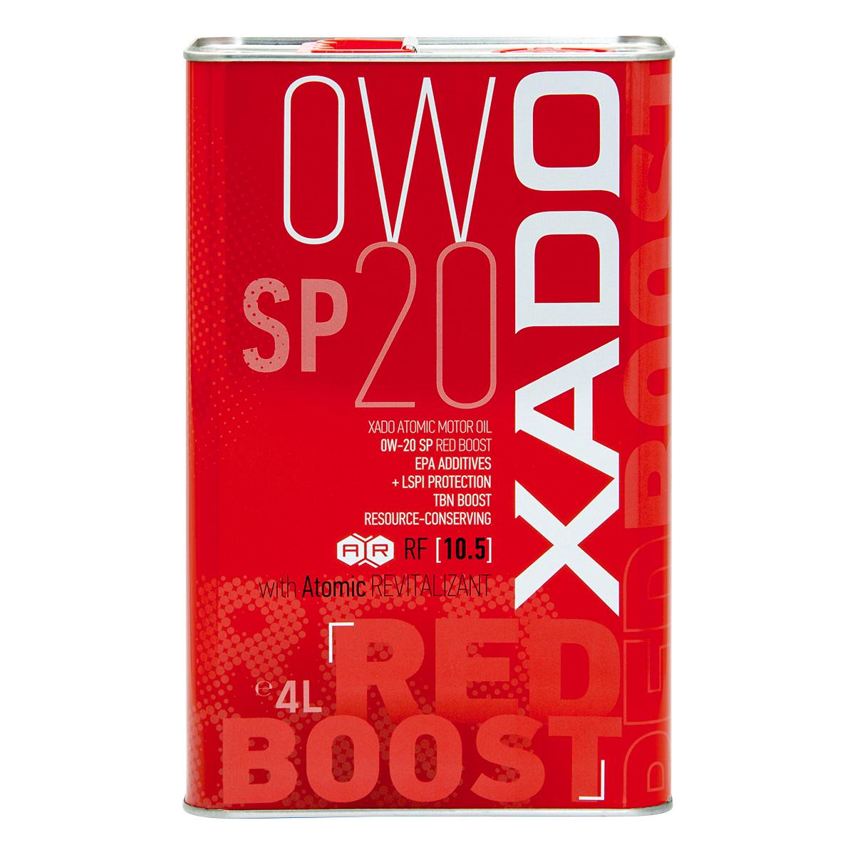 Моторна олива XADO Atomic Oil 0W-20 SP Red boost синтетична 4 л