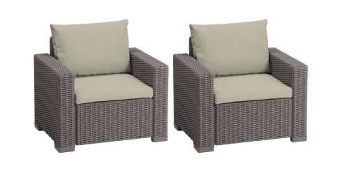 Комплект садових крісел Keter California Chair (2x) Капучино (231560)