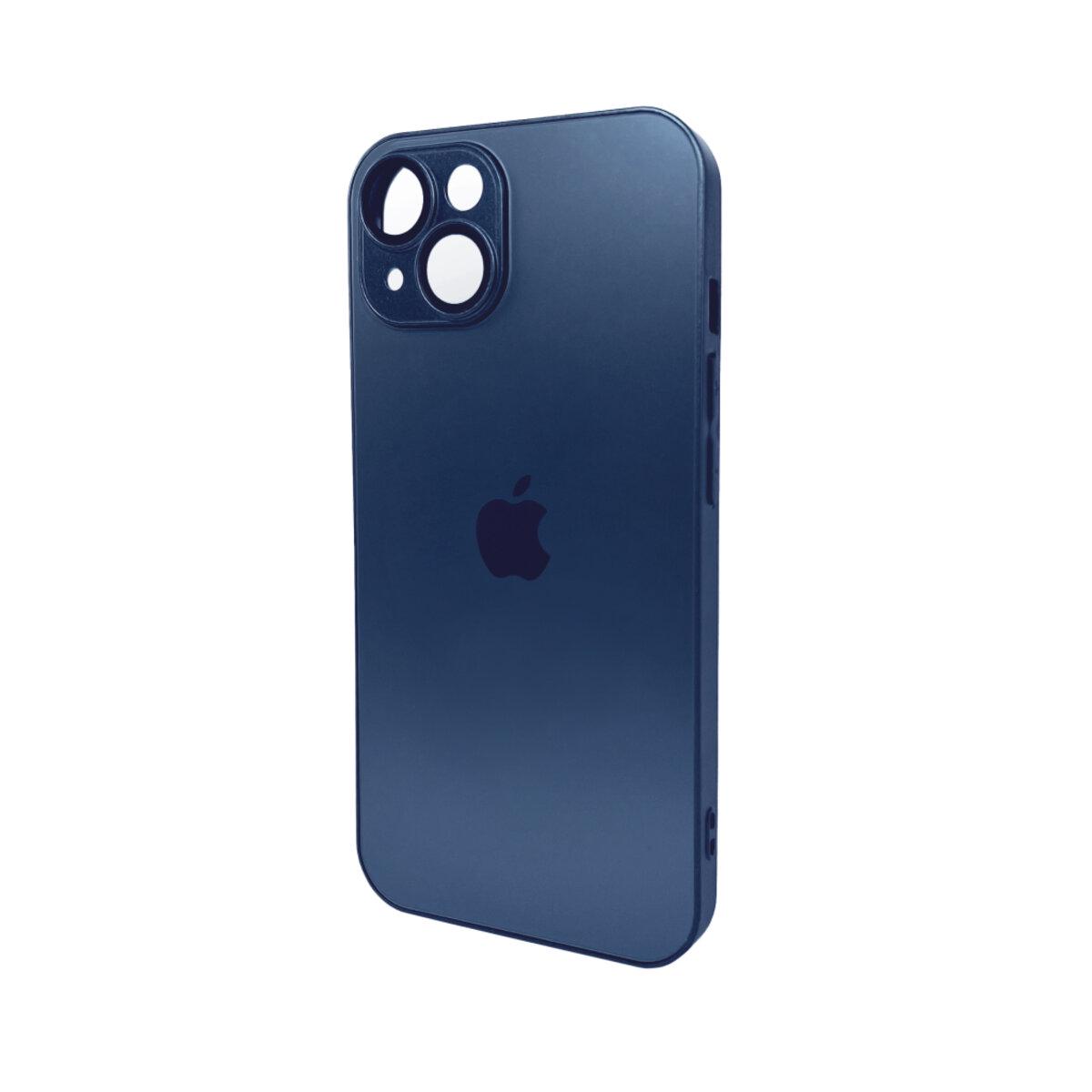 Противоударный чехол для Apple iPhone 15 AG Glass Matt Frame Color / Navy Blue