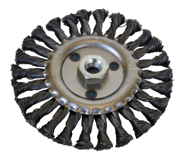 Щетка для КШМ Grad 125 мм М14 плоская витая (53844)