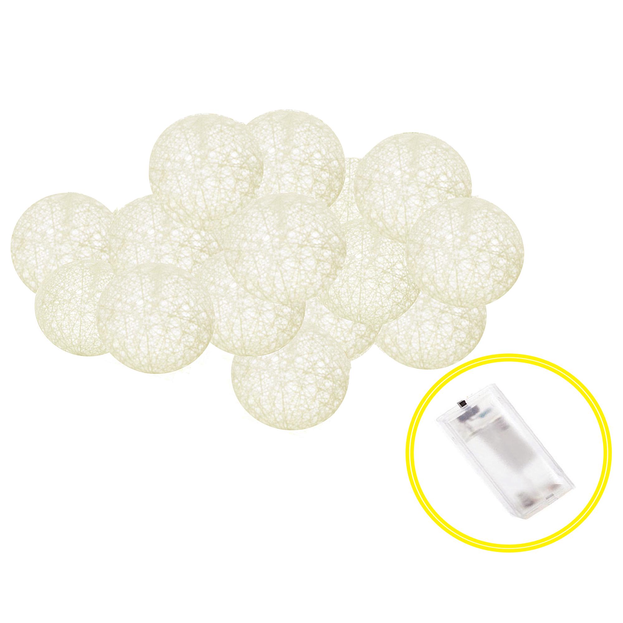 Гірлянда Springos Cotton Balls 2 м 10 LED на батарейках Warm White (CL0032) - фото 6