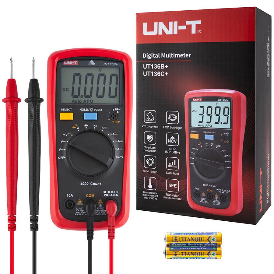Мультиметр цифровой UNI-T UT136B+ с ручным выбором диапазонов (286796)
