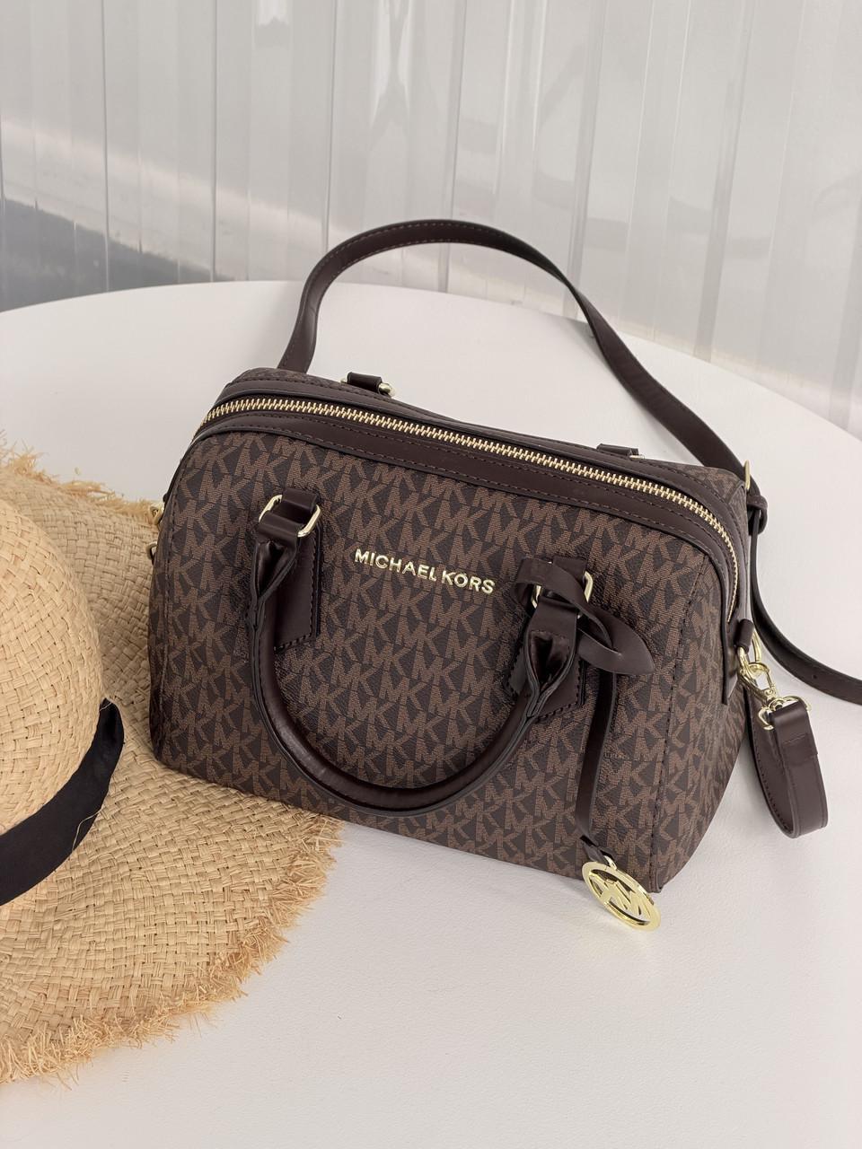 Сумка жіноча Michael Kors Hayes Duffle через плече Шоколадний (3101921202) Сумка жіноча Michael Kors Hayes Duffle через плече Шоколадний (3101921202)