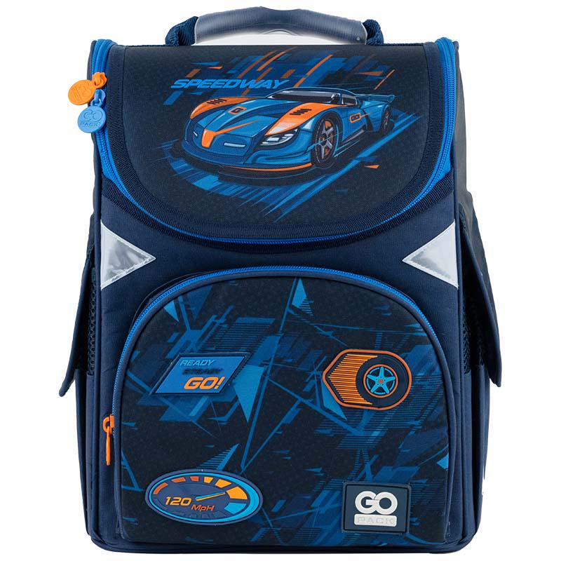 Рюкзак каркасний GoPack Education Speedway 34x26x13 см 11 л Синій (GO24-5001S-7)