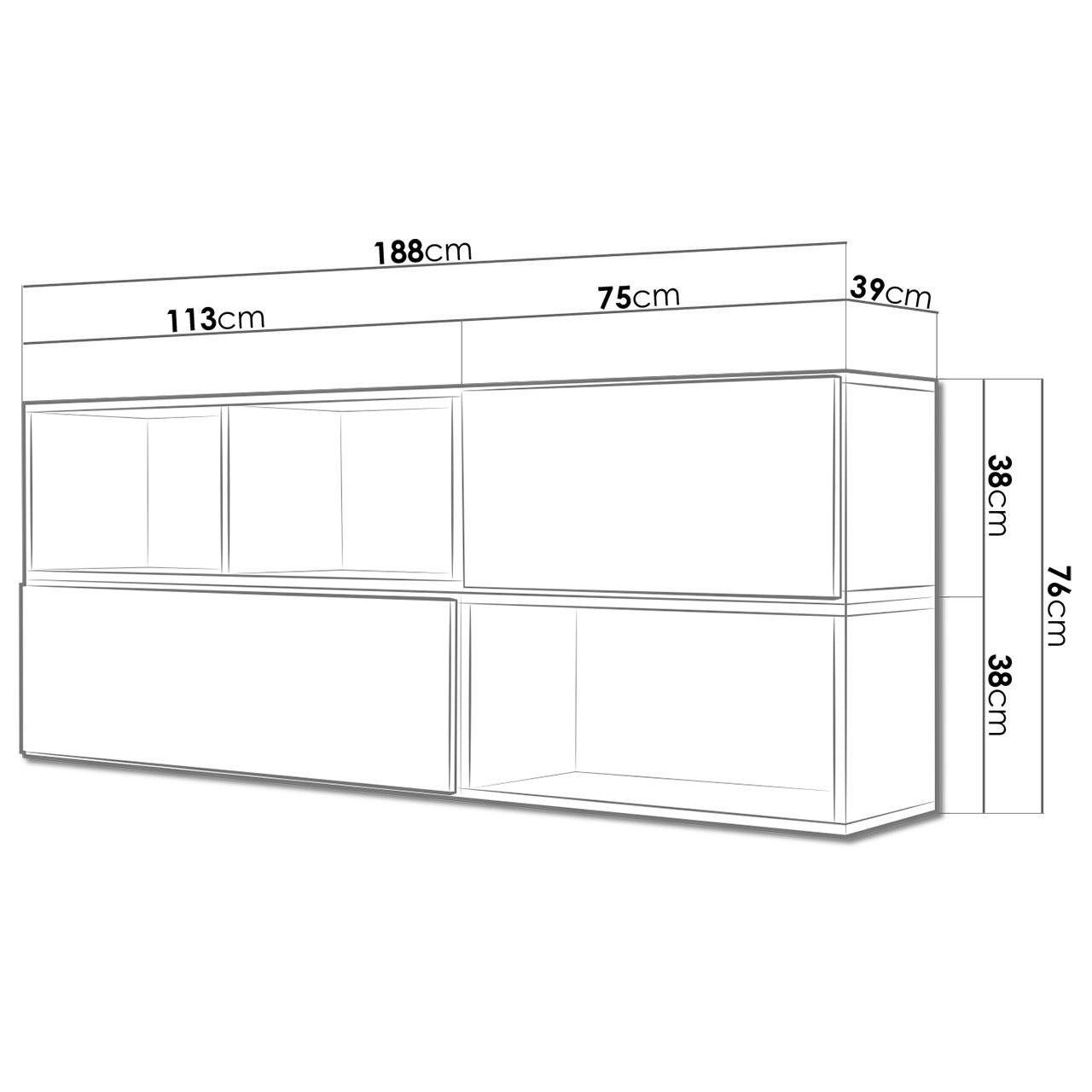 Стенка в гостиную комплект Сama Roco 16 из ламинированной ДСП Белый матовый (23202) - фото 2 Стенка в гостиную комплект Сama Roco 16 из ламинированной ДСП Белый матовый (23202) - фото 2