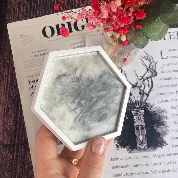 Підставка гіпсова декоративна 5candles з епоксидної смоли Чорний (1509_7 5candles133) - фото 2 Підставка гіпсова декоративна 5candles з епоксидної смоли Чорний (1509_7 5candles133) - фото 2