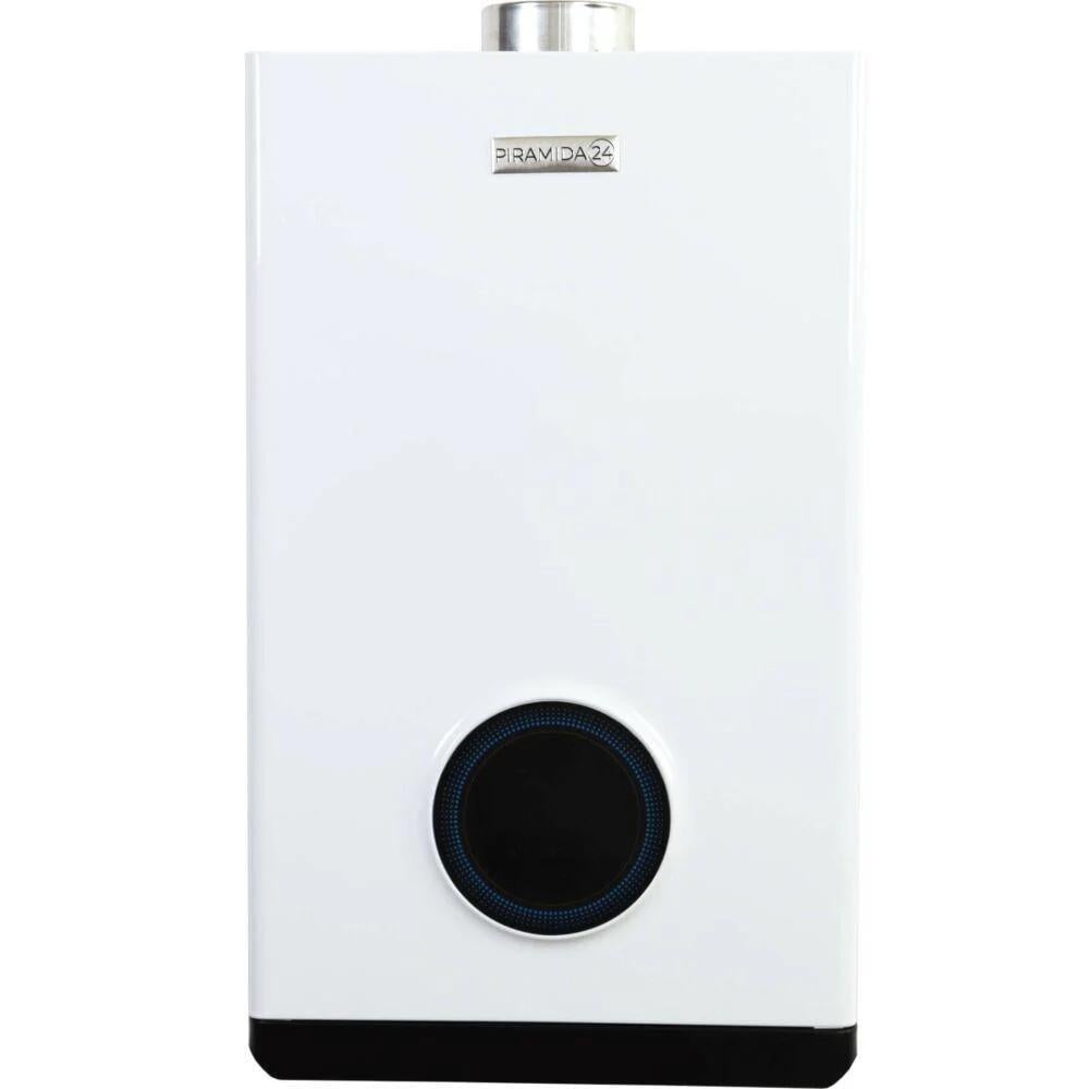 Колонка газова турбована Piramida 24 PG-24B з димоходом мідний теплообмінник 24 кВт Білий (PG-24B)